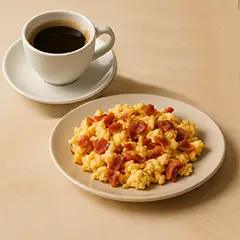 Revuelto de bacón en Un Toque Gallego